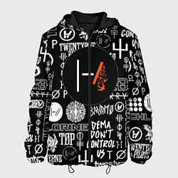 Куртка с капюшоном мужская Twenty one pilots rock logo, цвет: 3D-черный