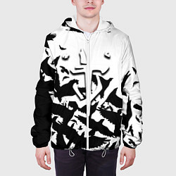 Куртка с капюшоном мужская Doom black crow logo, цвет: 3D-белый — фото 2