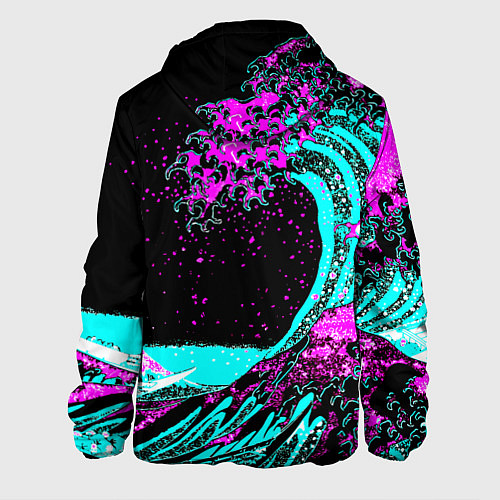 Мужская куртка Doom самураи неоновая волна / 3D-Белый – фото 2