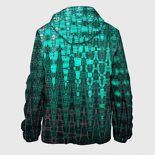 Мужская куртка Нефритовый зелёный абстракция / 3D-Черный – фото 2