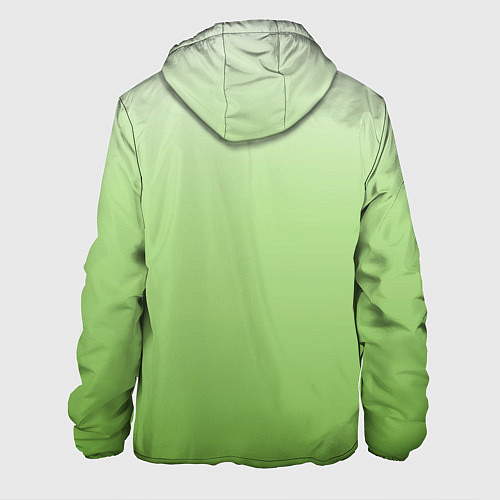 Мужская куртка Градиент нежно-зеленый / 3D-Белый – фото 2
