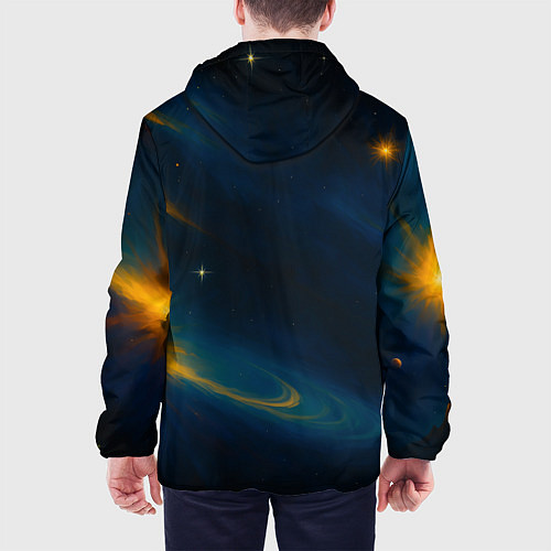 Мужская куртка Пространство Вселенной / 3D-Черный – фото 4