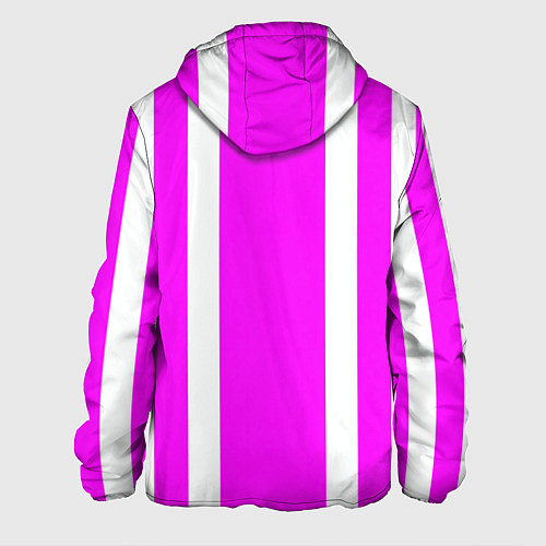 Мужская куртка Color white pink stripes / 3D-Белый – фото 2