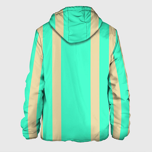 Мужская куртка Color blue beige stripes / 3D-Белый – фото 2