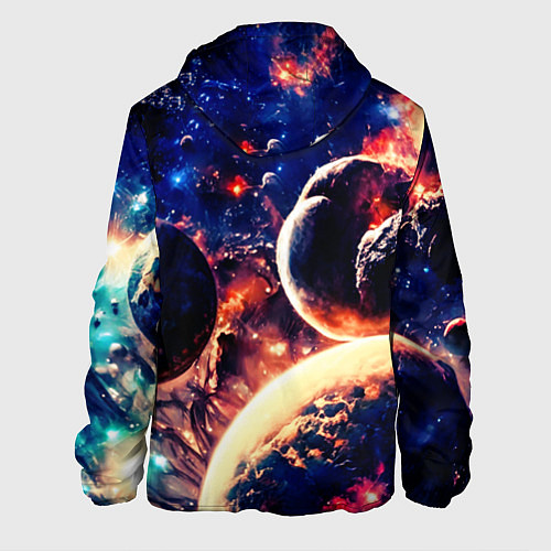 Мужская куртка Фантастический космос планеты / 3D-Черный – фото 2