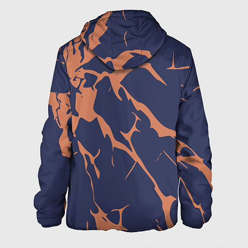 Мужская куртка Разломы на синем / 3D-Белый – фото 2