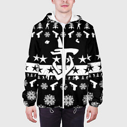 Куртка с капюшоном мужская Doom x csgo winter, цвет: 3D-белый — фото 2