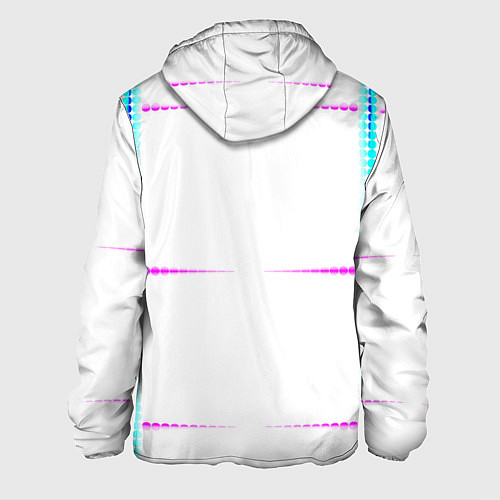 Мужская куртка Color white blue pink stripes / 3D-Белый – фото 2