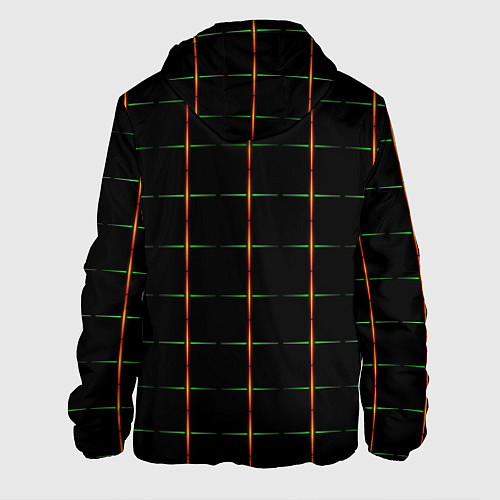 Мужская куртка Color black orange green crosses / 3D-Белый – фото 2