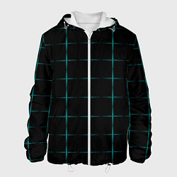 Куртка с капюшоном мужская Color black blue crosses, цвет: 3D-белый