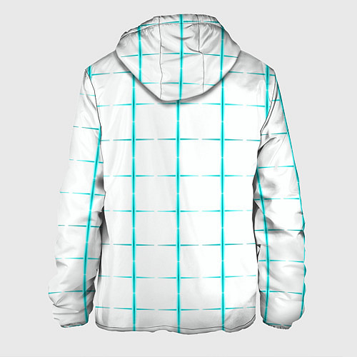 Мужская куртка Color white light blue crosses / 3D-Белый – фото 2