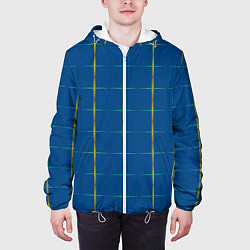 Куртка с капюшоном мужская Color blue yellow cross, цвет: 3D-белый — фото 2