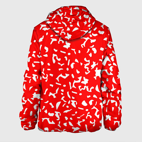 Мужская куртка Красный яркий камуфляж / 3D-Белый – фото 2