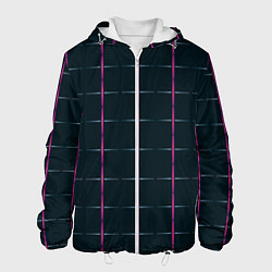 Куртка с капюшоном мужская Color black stripes, цвет: 3D-белый