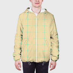 Куртка с капюшоном мужская Color beige green crosses, цвет: 3D-белый — фото 2