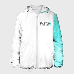 Куртка с капюшоном мужская Shepard N7 -- галлюцинации, цвет: 3D-белый