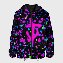 Куртка с капюшоном мужская Doom цветные краски, цвет: 3D-черный
