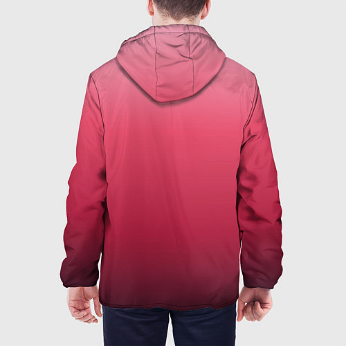 Мужская куртка Градиент гранатовый / 3D-Черный – фото 4