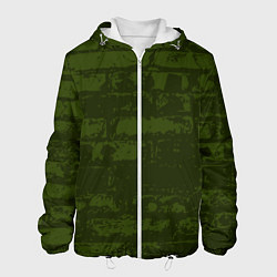 Куртка с капюшоном мужская Кирпичная стена, цвет: 3D-белый