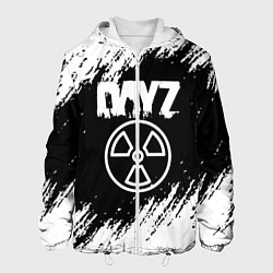 Куртка с капюшоном мужская Dayz белые краски лого, цвет: 3D-белый