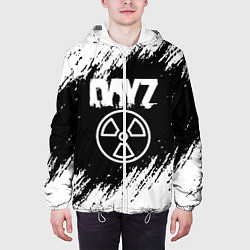 Куртка с капюшоном мужская Dayz белые краски лого, цвет: 3D-белый — фото 2