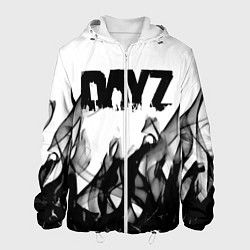 Куртка с капюшоном мужская Dayz текстура огонь, цвет: 3D-белый