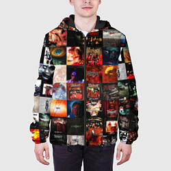 Куртка с капюшоном мужская Slipknot - обложки альбомов и песен, цвет: 3D-черный — фото 2