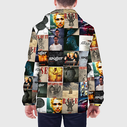 Мужская куртка Skillet - обложки альбомов и песен / 3D-Черный – фото 4