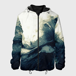 Мужская куртка Чёрно-синие абстрактные краски