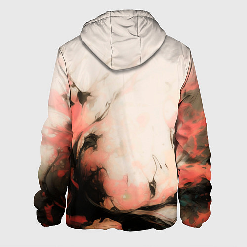 Мужская куртка Розовый взрыв абстракция / 3D-Черный – фото 2