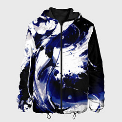 Мужская куртка Чёрно-фиолетовый абстракция волна