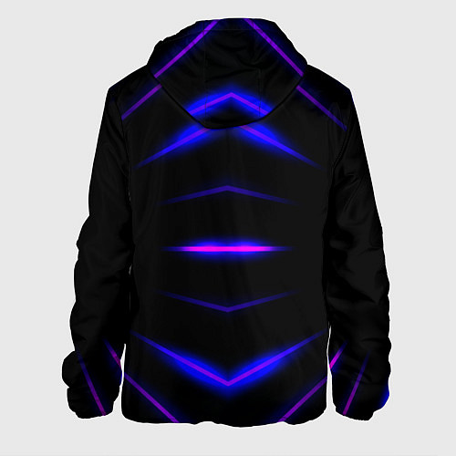 Мужская куртка Color black neon stripes / 3D-Белый – фото 2