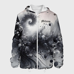 Куртка с капюшоном мужская Фантазийный узор - Милан Италия, цвет: 3D-белый