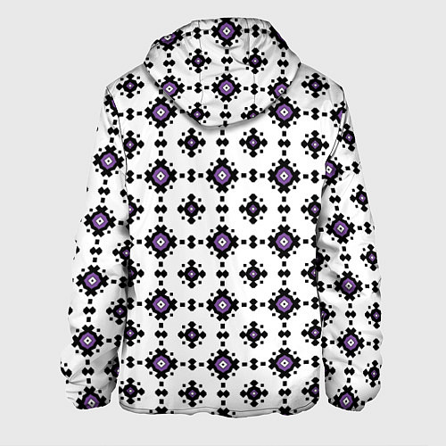 Мужская куртка Абстрактный геометрический орнамент / 3D-Белый – фото 2