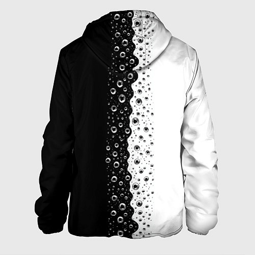 Мужская куртка Лучше вода у друга черно-белый узор / 3D-Белый – фото 2