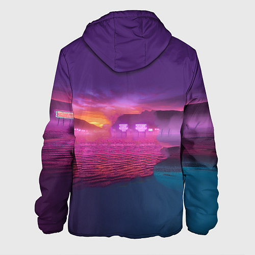 Мужская куртка Venom near his motorcycle - ai art fantasy / 3D-Белый – фото 2