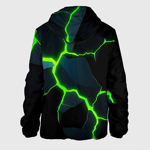 Мужская куртка Glow green neon / 3D-Белый – фото 2