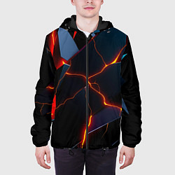 Куртка с капюшоном мужская Plate fracturing, цвет: 3D-черный — фото 2