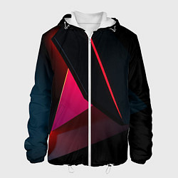 Куртка с капюшоном мужская Geometric shapes, цвет: 3D-белый