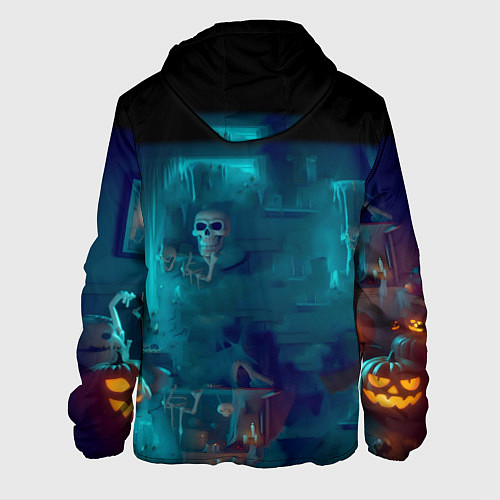 Мужская куртка Rick with Morty - halloween night / 3D-Белый – фото 2