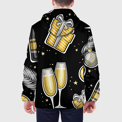 Мужская куртка Новогодний вайб / 3D-Черный – фото 4