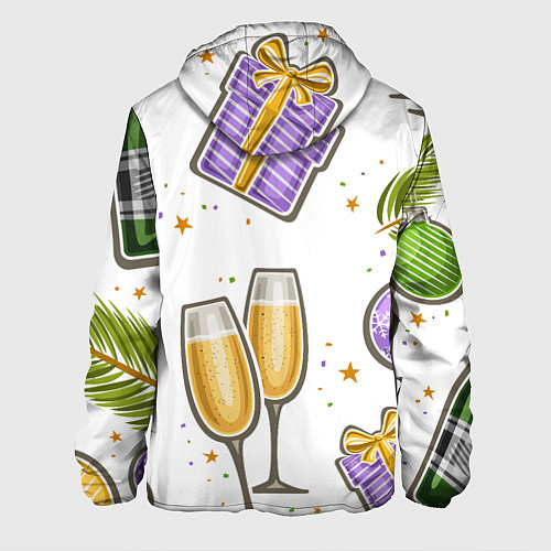 Мужская куртка Новогодний вайб / 3D-Белый – фото 2