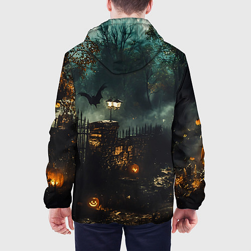 Мужская куртка Ночь тыкв и теней / 3D-Черный – фото 4