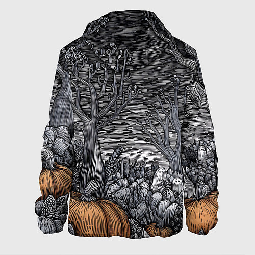 Мужская куртка Осенние шалости духов / 3D-Белый – фото 2
