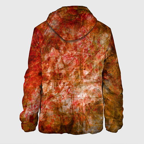 Мужская куртка Абстракция - bright red / 3D-Белый – фото 2