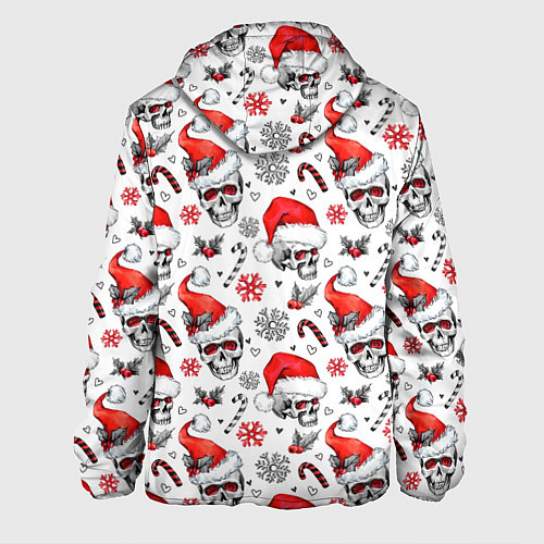 Мужская куртка Новогодние черепа / 3D-Белый – фото 2