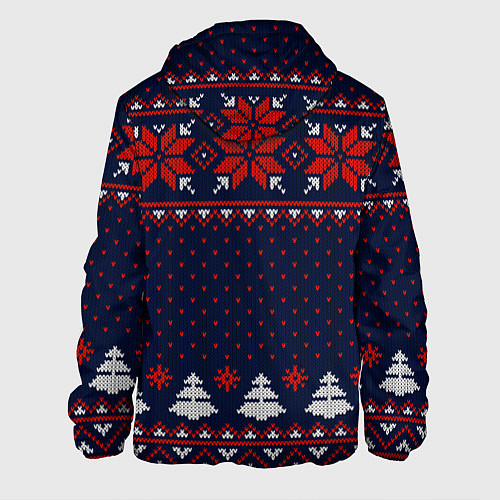 Мужская куртка Новогодний вязаный узор / 3D-Белый – фото 2