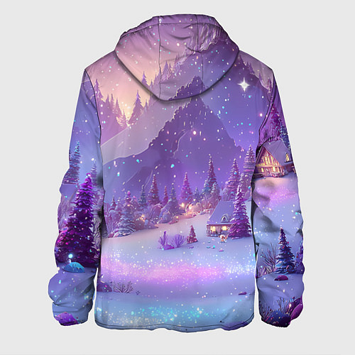 Мужская куртка Новогодняя магическая атмосфера / 3D-Белый – фото 2