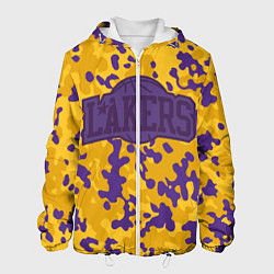 Куртка с капюшоном мужская NBA LA Lakers, цвет: 3D-белый
