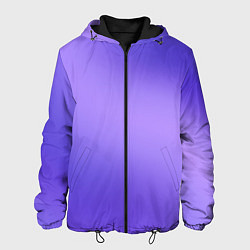Куртка с капюшоном мужская Color purple gradient, цвет: 3D-черный